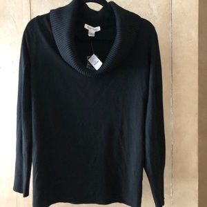 White House Black Market Black Cowl Neck Sweater